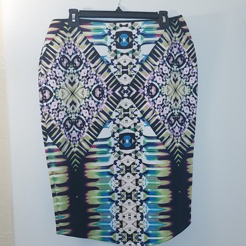 Printed multicolored skirt